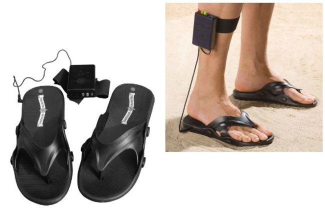 Шлепки с металлоискателем